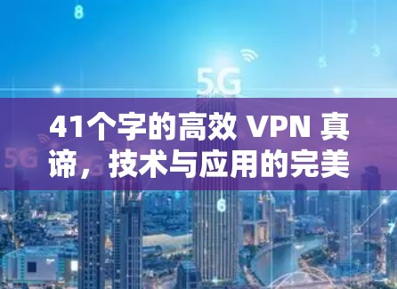 41个字的高效 VPN 真谛,技术与应用的完美融合 41个字的高效 VPN 真谛,技术与应用的完美融合
