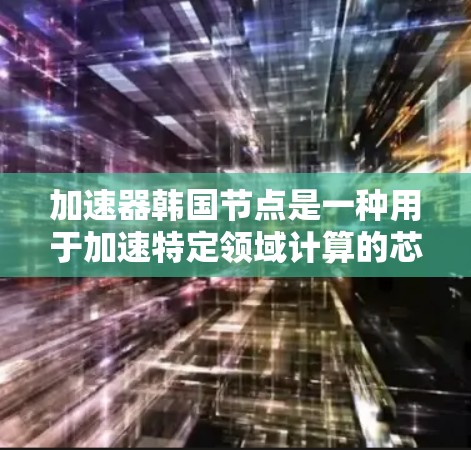 加速器韩国节点是一种用于加速特定领域计算的芯片或处理器设计,其主要应用包括