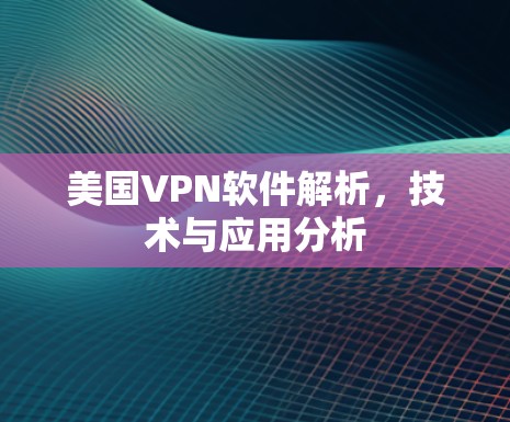 美国VPN软件解析,技术与应用分析 美国VPN软件解析,技术与应用分析